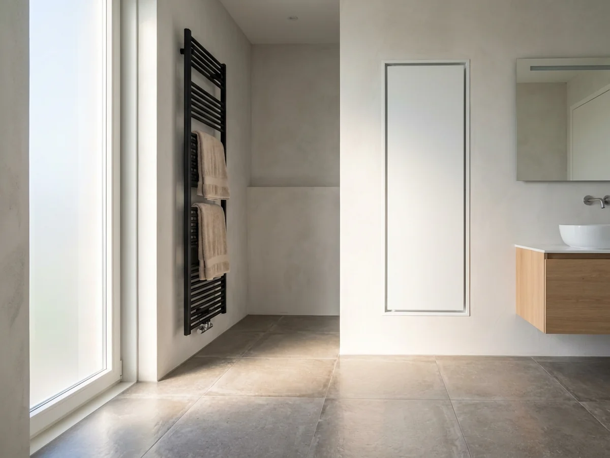 Badkamer verwarmen zonder gas: opties, comfort en vermogen